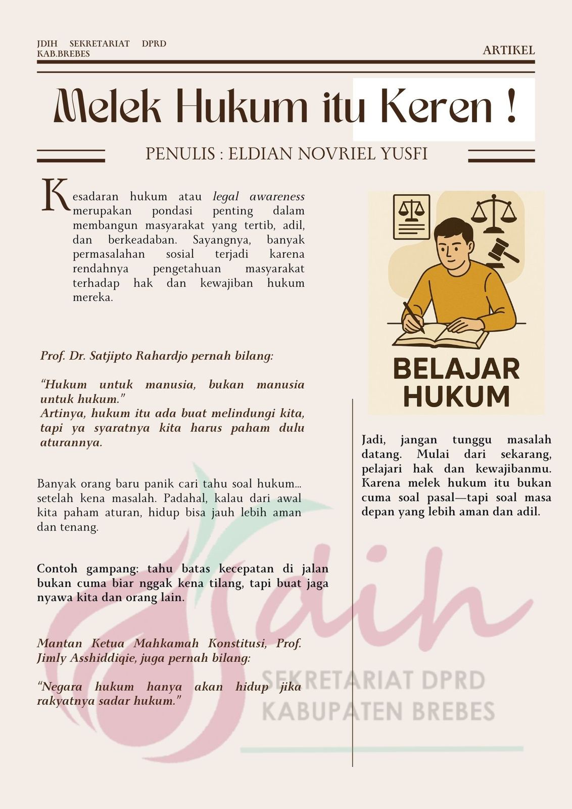 Melek Hukum Itu Keren