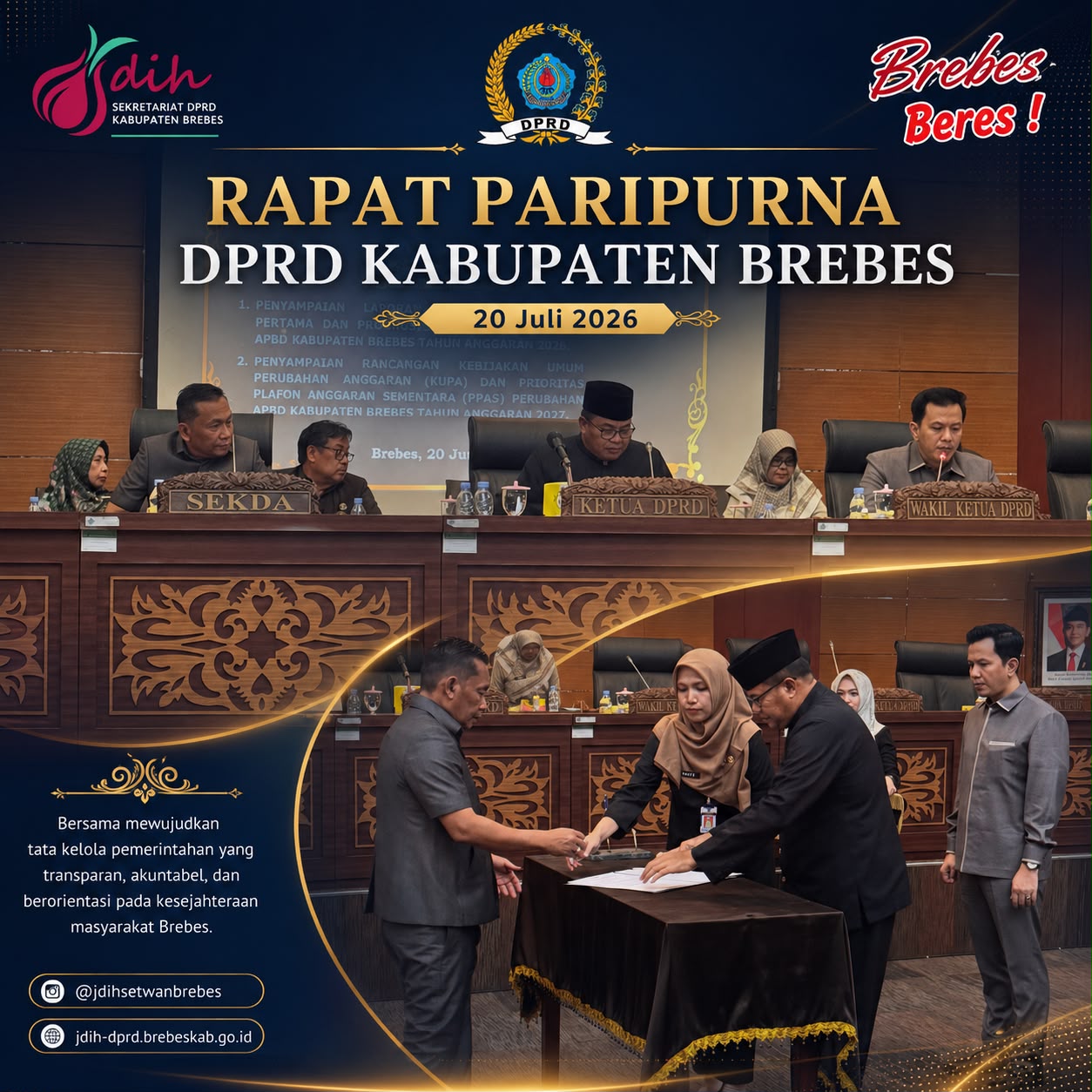 DPRD KAB.BREBES GELAR RAPAT PARIPURNA